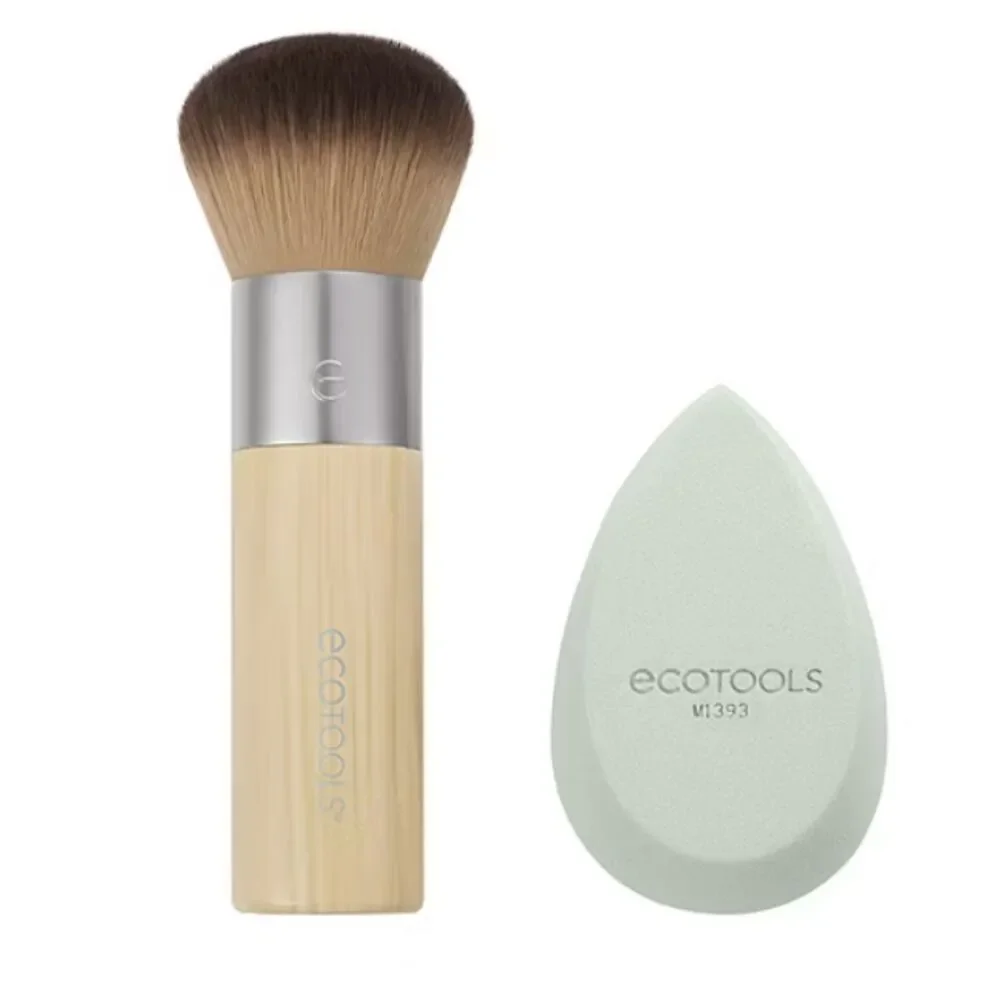 EcoTools Blend + Blur Duo Makeup Brush and Sponge, 2 Piece Set